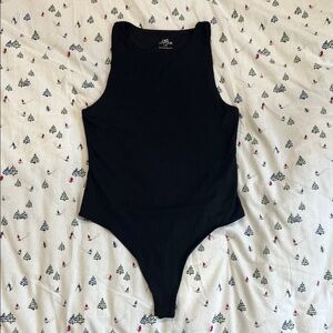 Chic Black Sleeveless Bodysuit